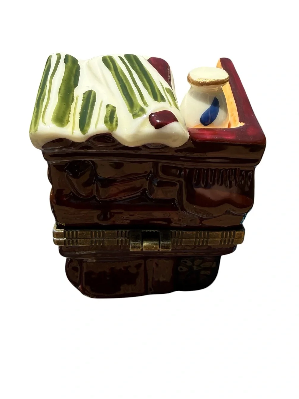 Vintage Miniature Kitchen Cupboard Trinket Box Porcelain Hutch Keepsake Limoges